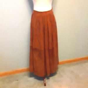 Charter Club 100% Genuine Suede Leather Maxi Skirt